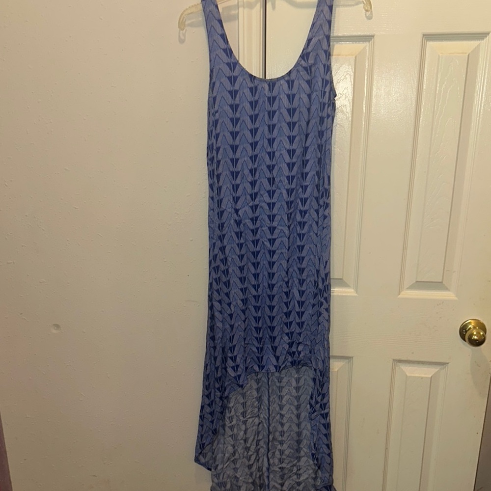 Merona Blue High Low Scoop Neck Sundress